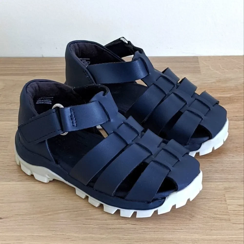 Zara Navy Blue Fisherman Sandals Toddler Girl Size 5